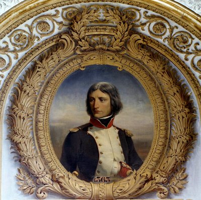 ナポレオン・ボナパルト（1769-1821）の肖像 1792年、コルシカ島の第一大隊の中隊長として制服を着たナポレオン・ボナパルト（1769-1821）の肖像 画：Henri-Felix-Emmanuel Philippoteaux（1815-1884） 1834 Sun.0.8x0.6 m. 作： Felix (after) Philippoteaux