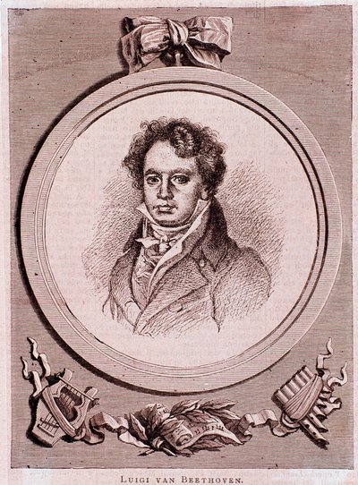 ドイツの作曲家ルートヴィヒファンベートーベンの肖像 作： Felix Auguste Clement