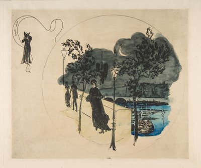 プレートの装飾：ノートルダム、1870年。 作： Felix Bracquemond