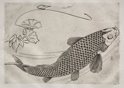 ディナーサービス（ルソーサービス）：大魚の和風（19番） 作： Felix Bracquemond