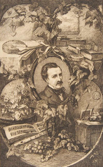 シャンフルーリの「Friends of Nature」の口絵、1859 年。 作： Felix Bracquemond