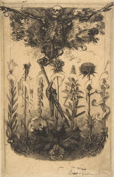 『悪の花』の口絵、1857年。 作： Felix Bracquemond