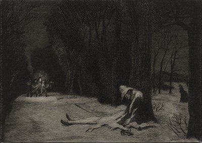 マタモーレの死」（銅版画 作： Felix Bracquemond