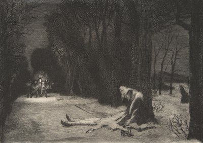 マタモア大尉フラカッセの死、1864年。 作： Felix Bracquemond