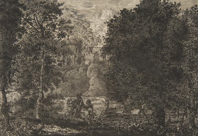 1853-5年頃、炎が火に近づいています。 作： Felix Bracquemond