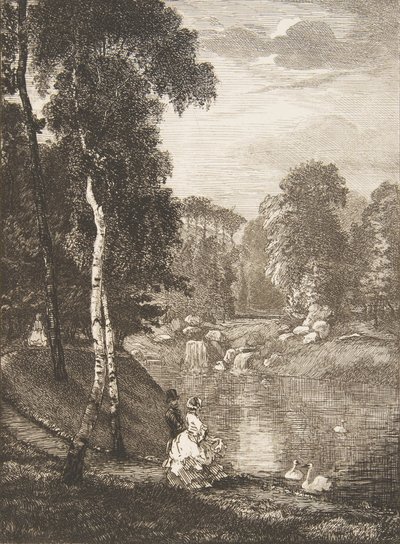 ブローニュの森、1857年。 作： Felix Bracquemond