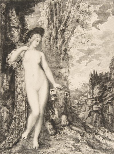 好色なライオン、1886年。 作： Felix Bracquemond