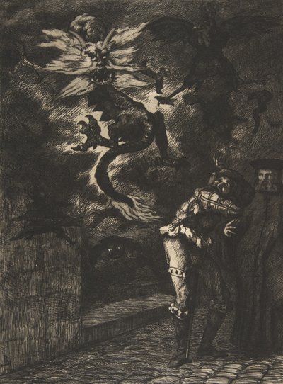 ラミナグロビスを去るパナージ、1854-55。 作： Felix Bracquemond