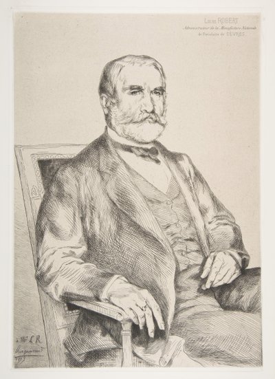 ルイロバートの肖像、1873年。 作： Felix Bracquemond