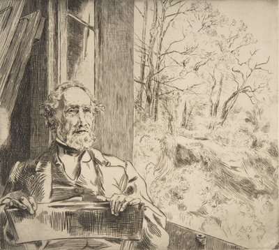 マイヤー・ハイネの肖像、1872年。 作： Felix Bracquemond