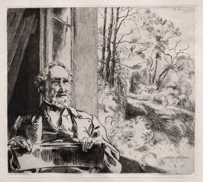 マイヤーハイネの肖像画、1860年代。 作： Felix Bracquemond