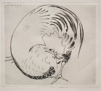 ハイファイアードサービス：オンドリ、c。 1860。 作： Felix Bracquemond