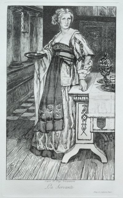 H.レイ、1868年後の女中 作： Felix Bracquemond