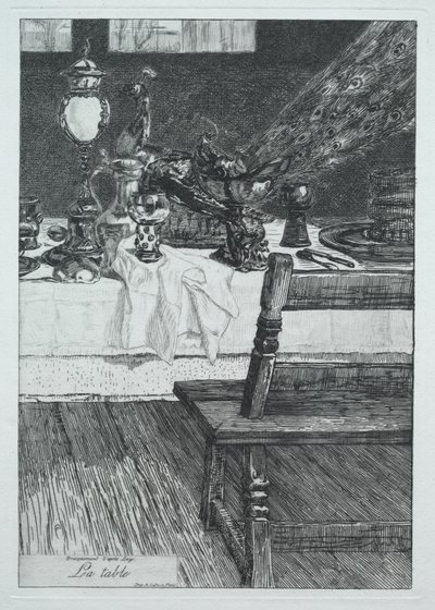 H. Leysの後のテーブル 作： Felix Bracquemond