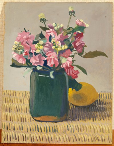 花とレモンの花束、1924 作： Felix Edouard Vallotton