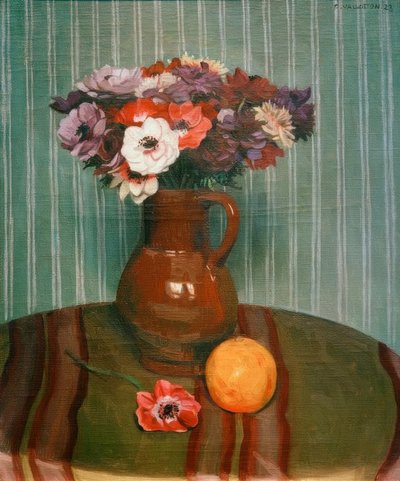アネモネとオレンジ 作： Felix Edouard Vallotton