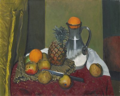 リンゴとパイナップル、1923 作： Felix Edouard Vallotton
