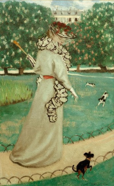 リュクサンブール公園で 作： Felix Edouard Vallotton