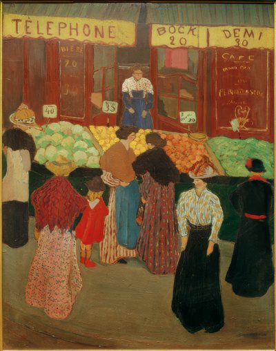 市場で 作： Felix Edouard Vallotton