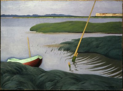 ベルヴィルでのボート、1918 作： Felix Edouard Vallotton
