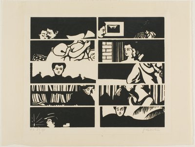 キャンセル シート、インティマシーズの 10 枚の木版画の断片 作： Felix Edouard Vallotton