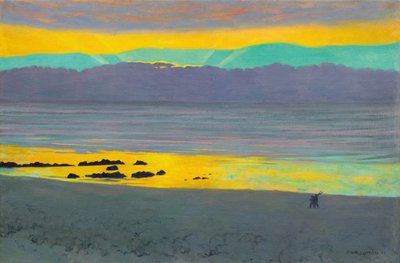 黄色と緑の夕日黄色と緑の夕日、1911年。 作： Felix Edouard Vallotton