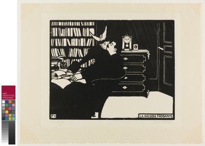 やむを得ない理由 - La raison probante.(シリーズ「Intimités」より プレート14) 作： Felix Edouard Vallotton
