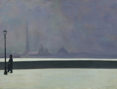 Die Newa、軽い霧（LaNéva、brumelégère）。 1913 作： Felix Edouard Vallotton