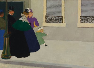 散歩中、c。 1895 作： Felix Edouard Vallotton
