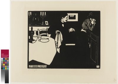 エクストリームメジャー、インティマシーズのプレート6、1898 作： Felix Edouard Vallotton