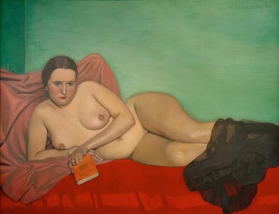 本を持って裸の女性 作： Felix Edouard Vallotton
