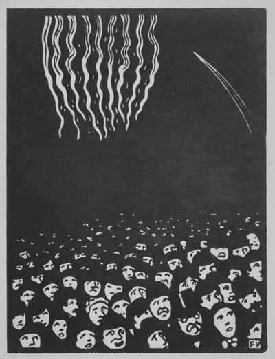 花火、世界博覧会VI、1901（日本色紙に木版） 作： Felix Edouard Vallotton
