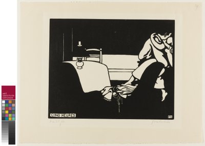 ファイブ・オ・クロック、インティマシーズのプレート7、1898 作： Felix Edouard Vallotton