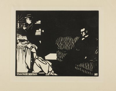 訪問の準備をする、インティマシーからのプレート8、1898 作： Felix Edouard Vallotton