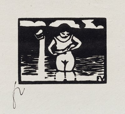 シャツを脱いでいる少女、VI「レプティベニュー」、1893年 作： Felix Edouard Vallotton