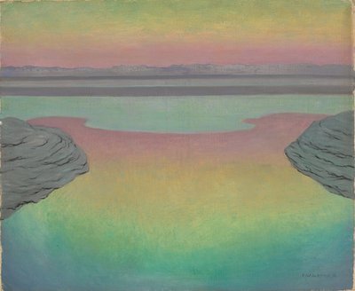 夜の光の高潮、1915 作： Felix Edouard Vallotton