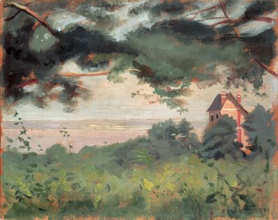 オンフルール、河口の眺め 作： Felix Edouard Vallotton