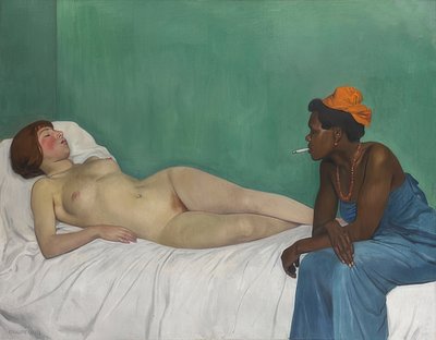 ラブランシュエラノワール（白と黒）。 1913 作： Felix Edouard Vallotton
