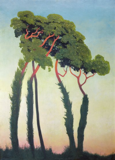 木々のある風景 作： Felix Edouard Vallotton