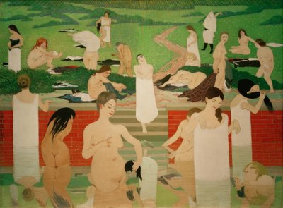 夏の夜のお風呂 作： Felix Edouard Vallotton