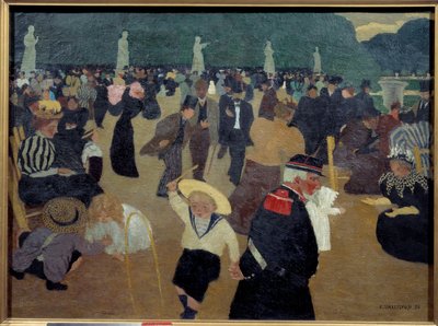 リュクサンブール公園 フェリックス・ヴァロットン（1865-1925）の絵画 作： Felix Edouard Vallotton