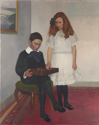 ハーンルーザーの子供たち、1912 年。 作： Felix Edouard Vallotton