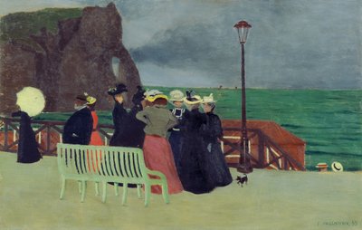 エトルタの厚板、1899 年。 作： Felix Edouard Vallotton