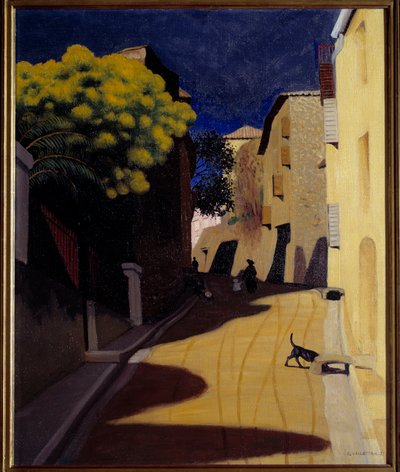 1921年、カーニュで咲き乱れるミモザたち フェリックス・ヴァロットン（1865-1925）の絵 作： Felix Edouard Vallotton
