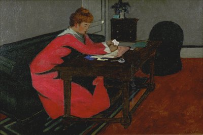 彼女の机に立つミシア、1897 作： Felix Edouard Vallotton