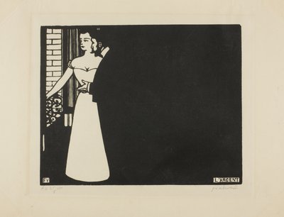 お金、 "Intimacies"、1898年のプレート5 作： Felix Edouard Vallotton