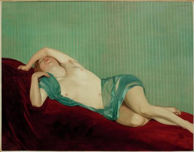 緑のスカーフで裸 作： Felix Edouard Vallotton