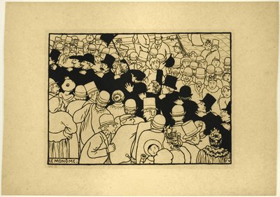 一列になって通りを練り歩く 作： Felix Edouard Vallotton