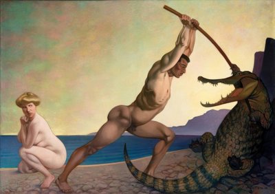 ペルセウスがドラゴンを殺す 作： Felix Edouard Vallotton