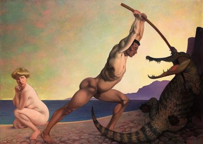 ドラゴンを殺すペルセウス 作： Felix Edouard Vallotton
